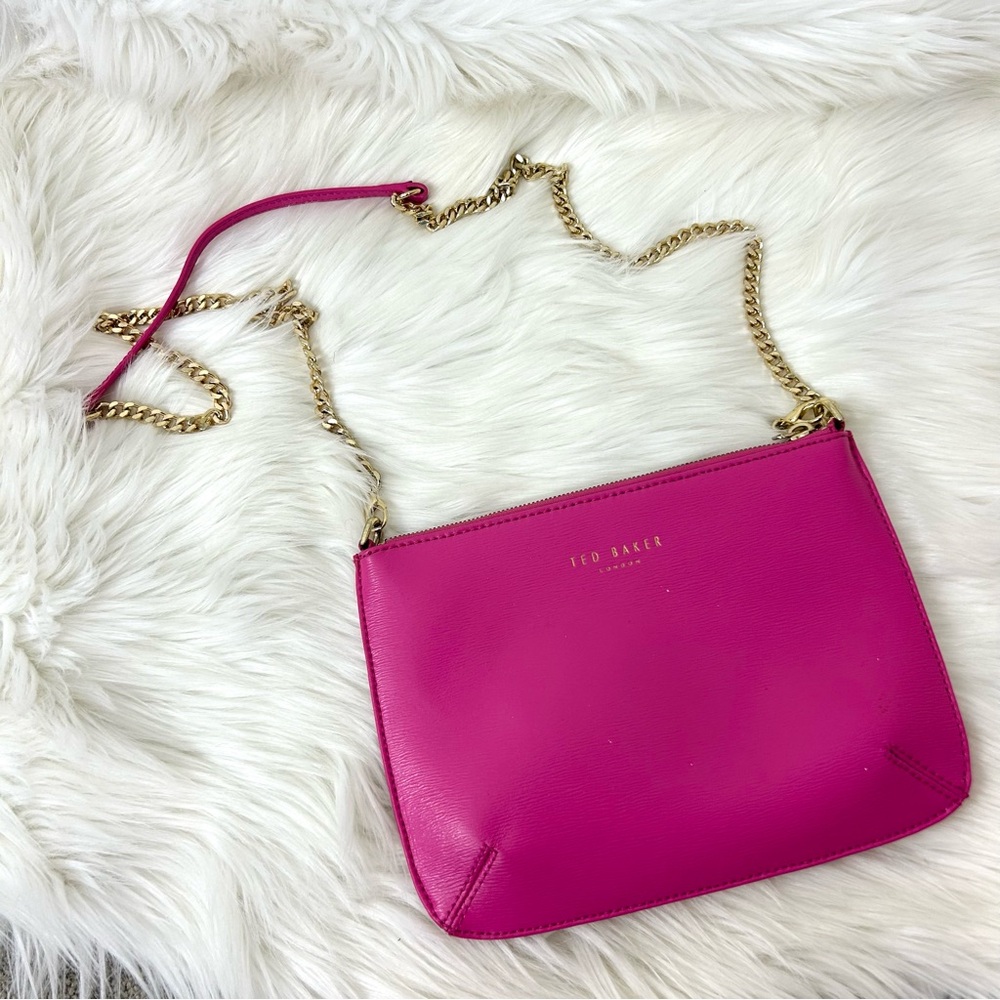 Ted Baker London Pink Leather Crossbody Bag